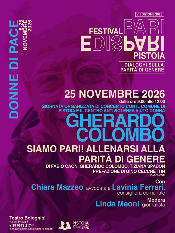 Locandina dell’incontro con Gherardo Colombo, Fabio Caon e Tiziana Spadon