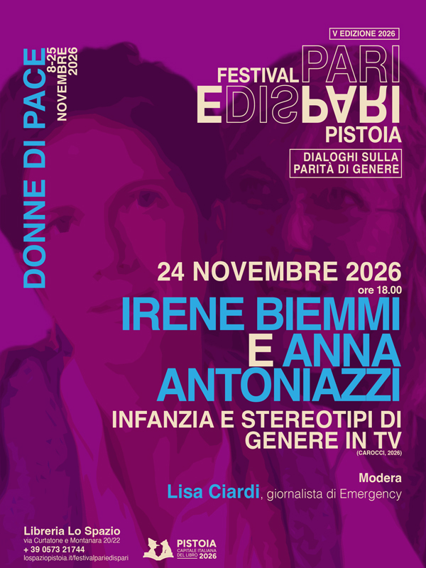 Locandina dell’incontro con Irene Biemmi e Anna Antoniazzi